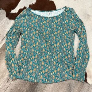 CATO Paisley Print Long Sleeve Top